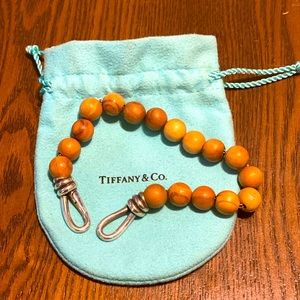 Paloma Picasso Tiffany Wood Bead 925 Knot Bracelet